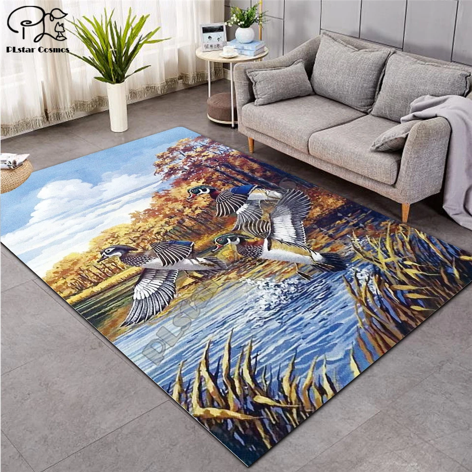 

Lakeside swan 3D Carpet For Living Room Area Rug Floor Mat Bedside Hallway Doormat Kids Bedroom Carpet Home Decoration