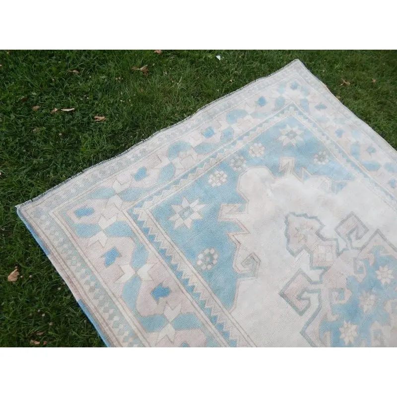 Винтажный Восточный турецкий нейтральный цвет Oushak ковер геометрические большие