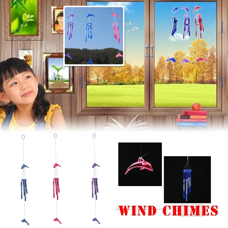 Античный ветряной колокольчик 40 см украшение дельфин модные аксессуары