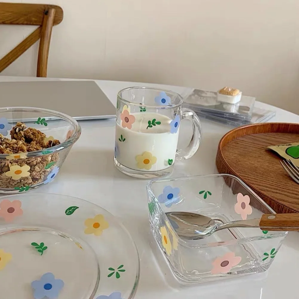 

Moet Glass Bowl Botella Breakfast Cereal Salad Cup чехол на банку пива очки сердечки 꽃피는 술잔 Heat-resistant Cute Flowers