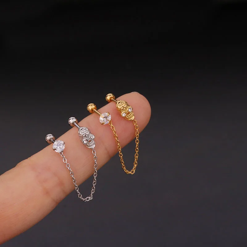 1 шт. 20G двойной цепь в виде геометрических фигур длинные цепочки хрящевая спираль