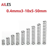 10pcs 304stainless steel compression spring compressed wire diameter 0 4mm y type rotor return spring