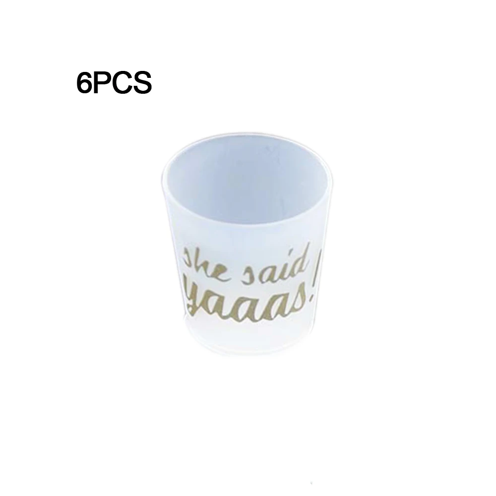 6 шт сказала Yaaas чашек Свадебные Обручение вечерние свадебный душ с надписью