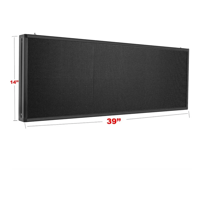 Ultra Bright 5500Nits Outdoor LED USB RGB Color 39”x14” P5 For Store Display Scrolling Messages Electronic Sign Free Design Ads |