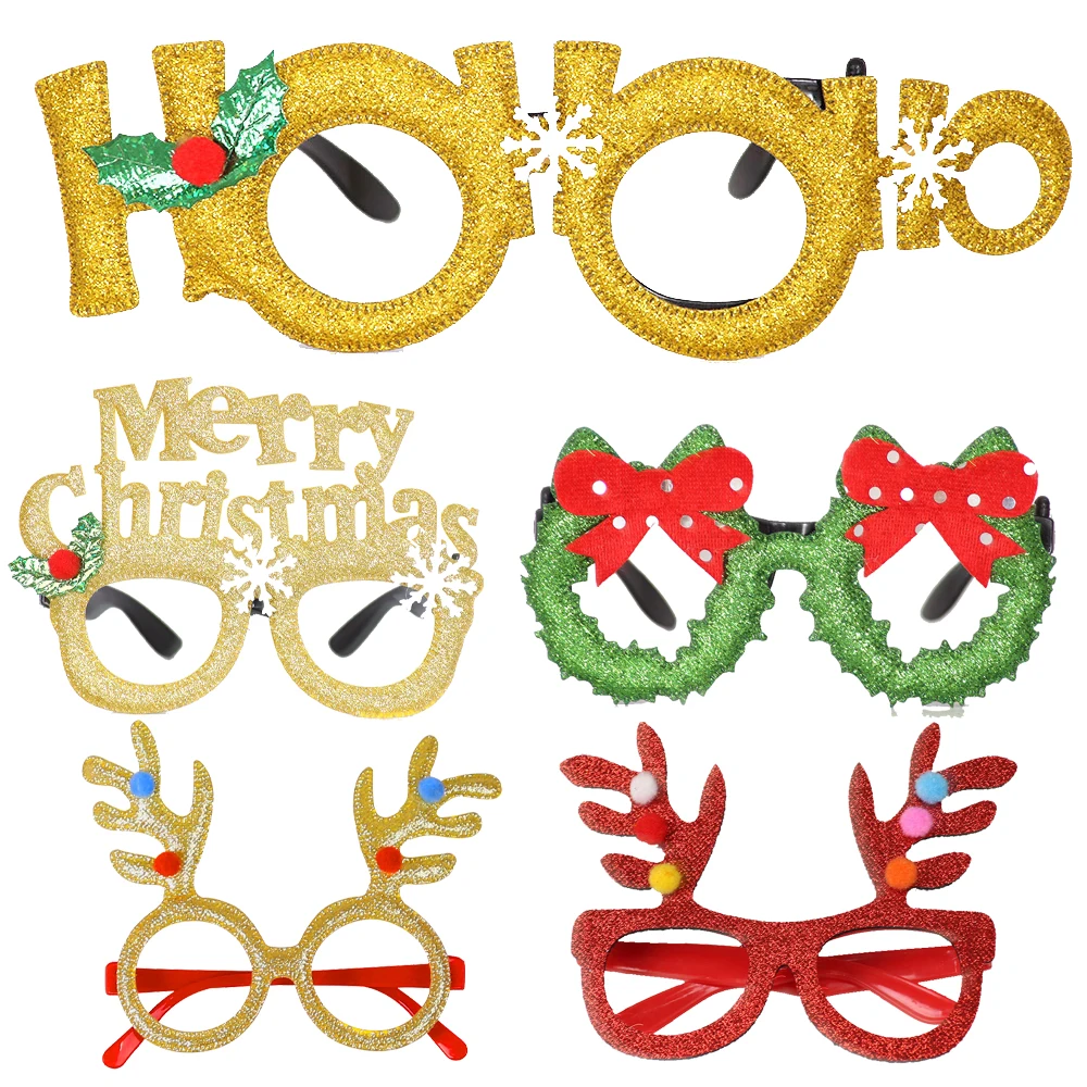 

1pc Christmas Decorations Christmas Glasses Frame Adult Kids Gift Santa Snowman Glasses Christmas Xmas Decor 2022 Happy New Year