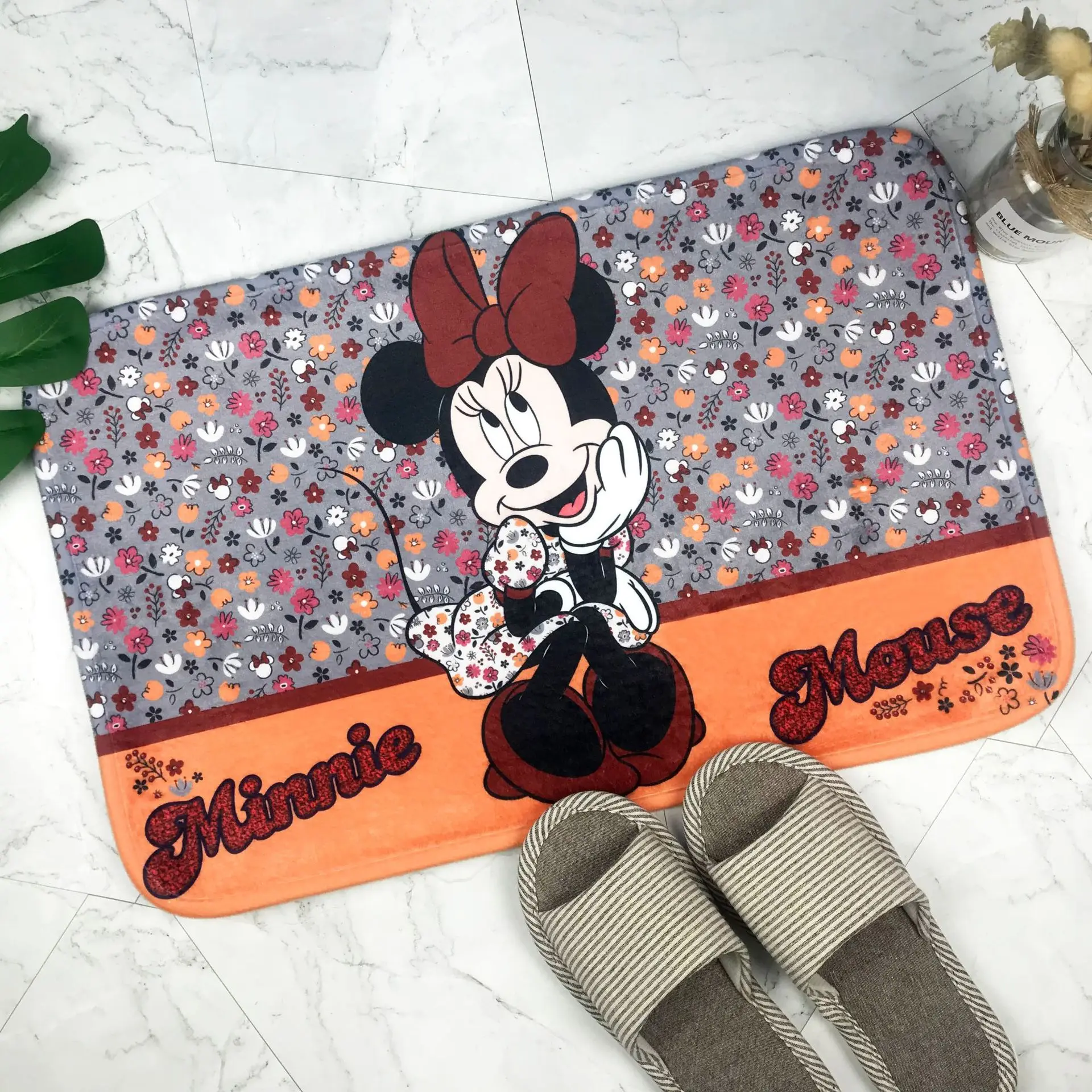 Коврик придверный с изображением Диснея Микки и Минни Мауса детский игровой