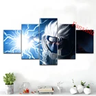 Постеры и принты Какаси из аниме Наруто 5 шт., художественная абстрактная настенная Модульная картина для мальчиков, гостиной, декоративная рамка