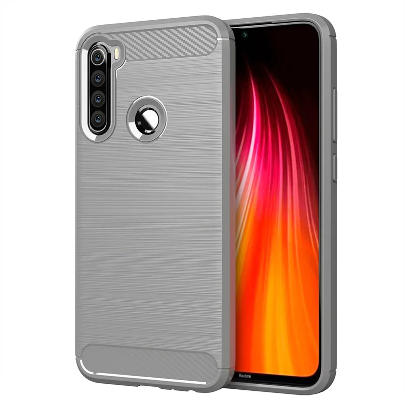 Противоударный бампер из углеродного волокна для Redmi Note 8, мягкий силиконовый чехол с полной защитой для Xiaomi Redmi Note 8 Pro Capa