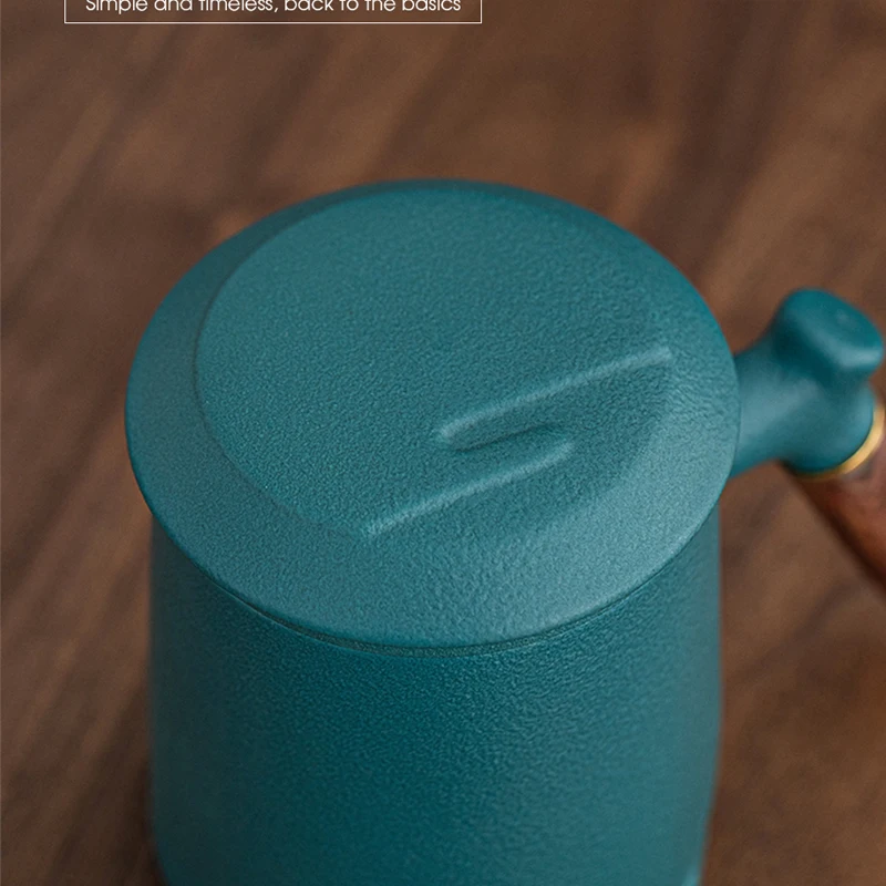 SENDIAN Ceramic Integrated Filter Tea Cup Handmade Boutique Mug With Lid 2021 New Hot Office Home Kitchen Accessories | Дом и сад