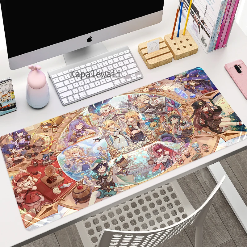 genshin impact mouse pad gaming accessories xxl pc gamer computer keyboard anime desk mat laptop csgo lol mousepad free global shipping