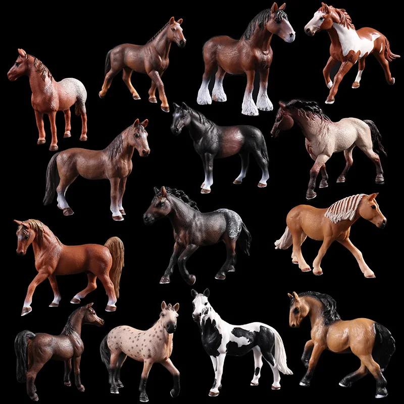Модель лошади с имитацией животного цельная фигурка для эмуляции Обучающие
