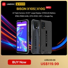UMIDIGI teléfono inteligente BISON X10S X10G versión Global, nuevo, resistente al agua IP68/IP69K, NFC + 4GB + 64GB, batería de 6150mAh (2)