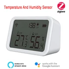 Смарт-датчик температуры и влажности Neo Tuya Zigbee, детектор интенсивности света, домашняя Автоматизация, работает с Alexa Google Home