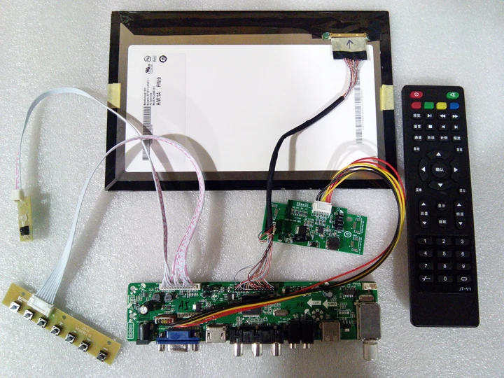 WITH PANEL B101UAN02.1 DIY HD дисплей ТВ проектор 10," USB воспроизведение VGA/HDMI/AV/tv функция драйвер платы - Цвет: WITH PANEL