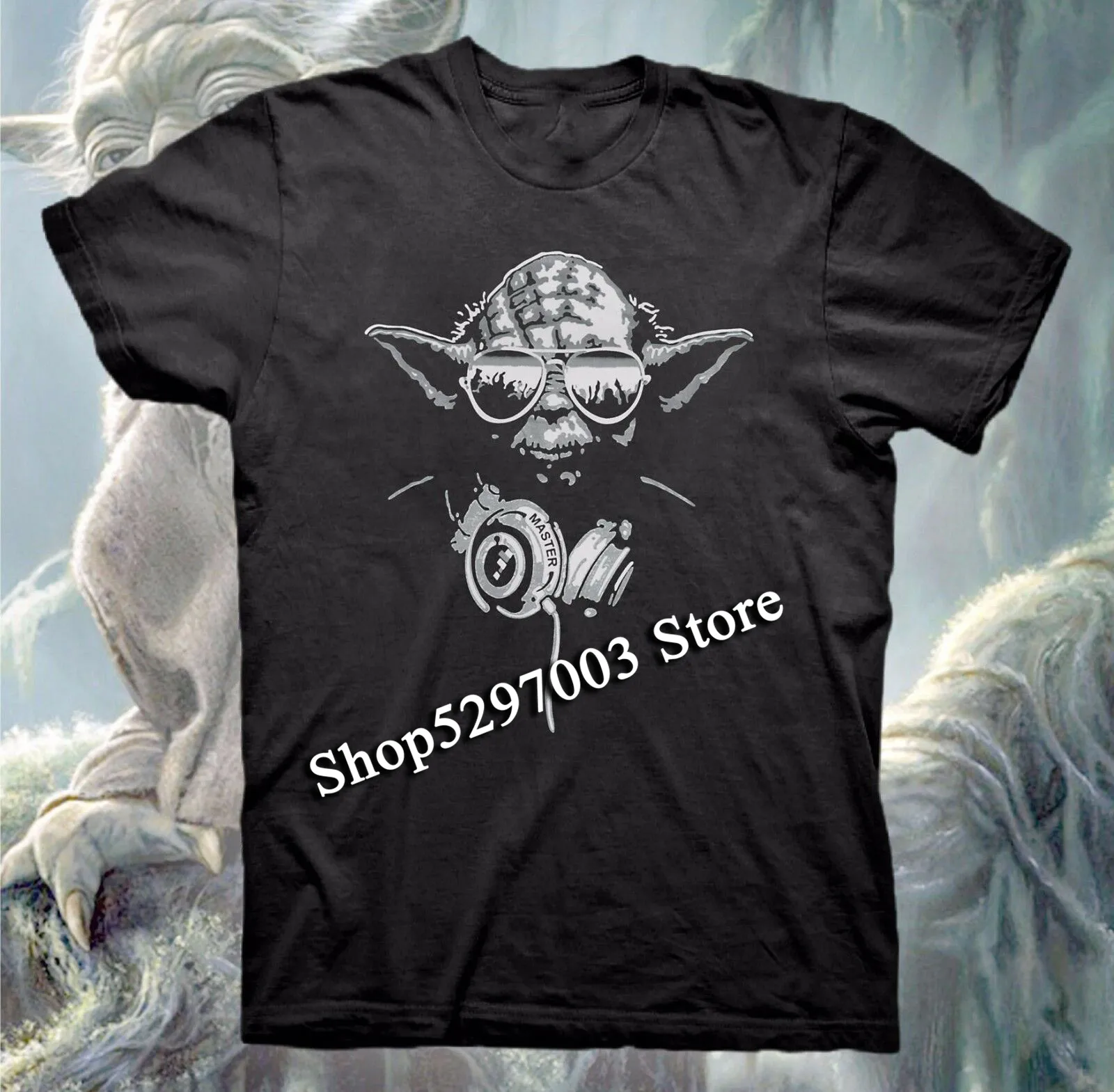 Фото Dj футболка с Йодой Звездные войны джедай Дарт Вейдер ребенок плакат Пробуждение