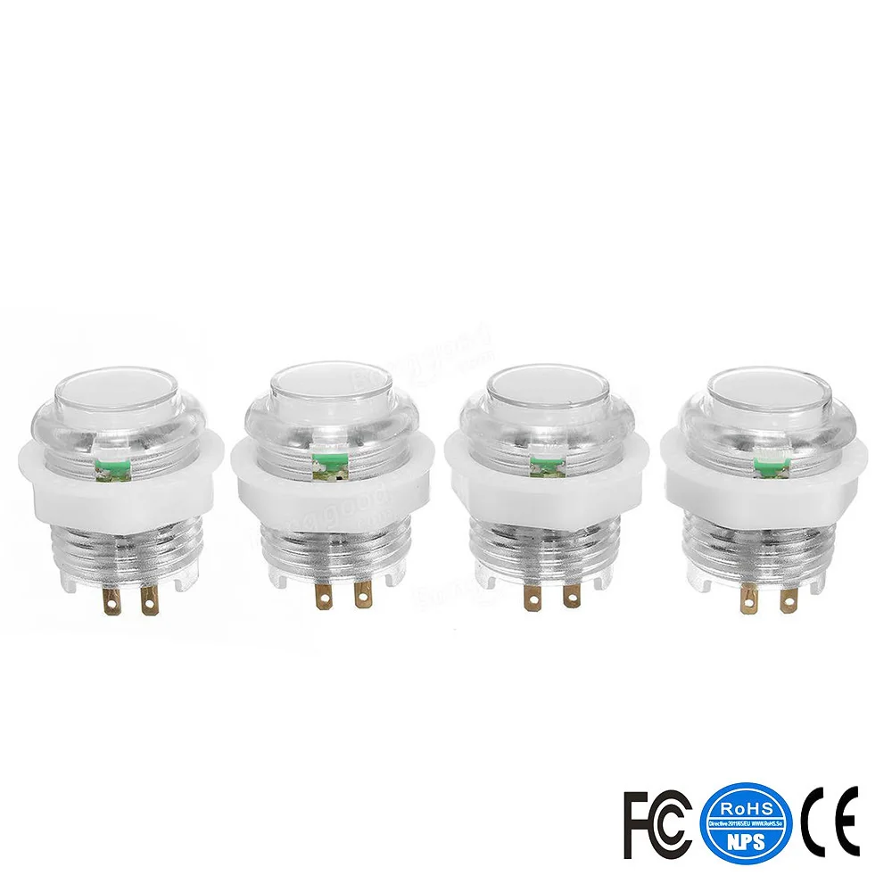 Кнопочный переключатель со светодиодной подсветкой 24 мм 4 шт. | Спорт и