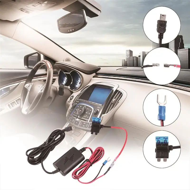 AOZBZ Mini USB ABS 12 В до 5 Автомобильный регистратор понижающий Кабель GPS навигация