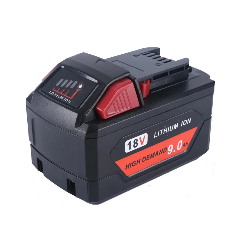 

Three layers MIL-M18B 18V 9000mah Electric Drill Rechargeable Battery Power Tool Rechargeable Battery For MILWAUKEE 48-11-1811