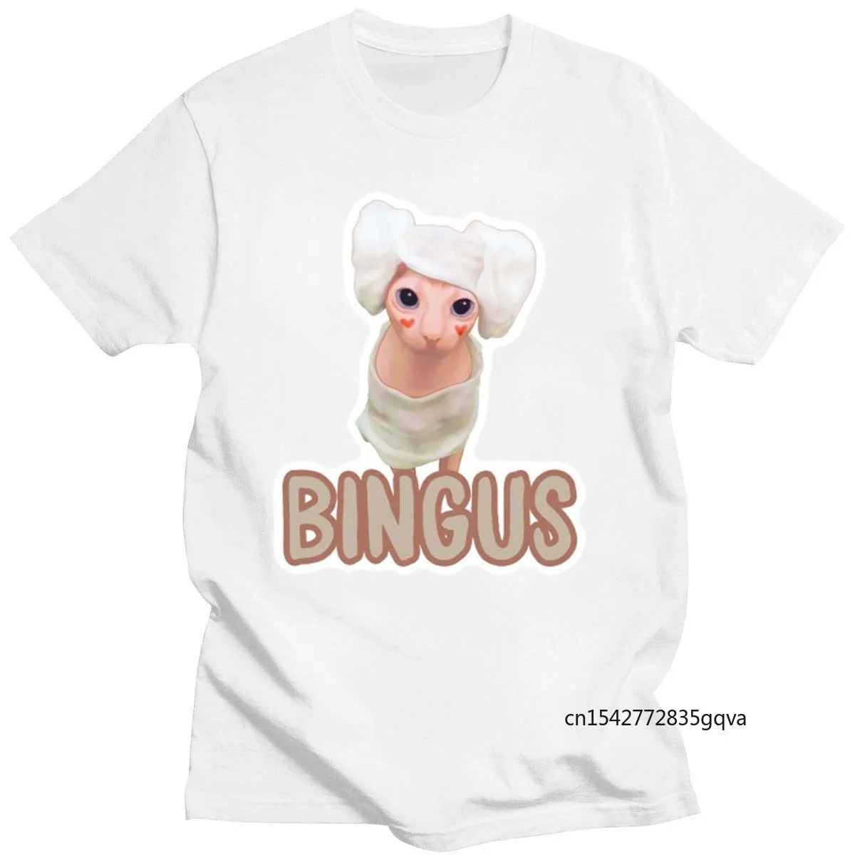 

Bingus Floral Aesthetic Unisex T-Shirt Street Print Round Neck Top Large Size Loose Summer Short Sleeve Men Clothing