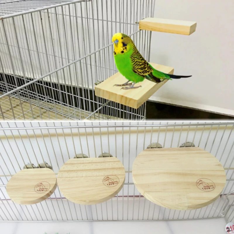 

Pet Bird Perch Platform Stand Wood for Small Animals Parrot Parakeet Conure Cockatiel Budgie Cockatoo MDJ998