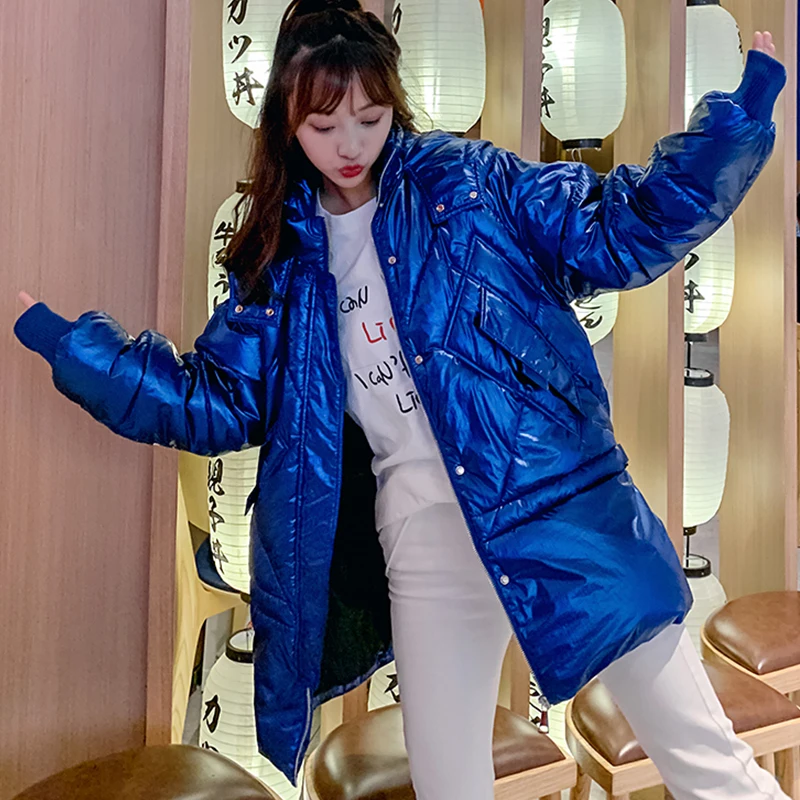 2019 новая зимняя Корейская версия Студенческая Свободная куртка женская с