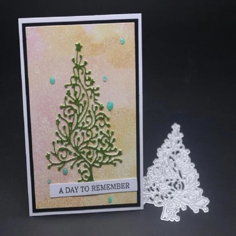 Металлические режущие штампы Новинка 2019 Рождественская елка для фоторамки