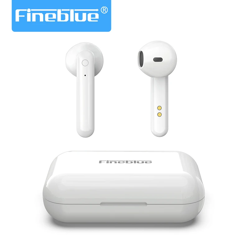 Fineblue TWS V5.0 Bluetooth наушники J10 мини Твин стерео микрофон истинные беспроводные наушники Смарт телефонная гарнитура Спортивная музыка или говорящая