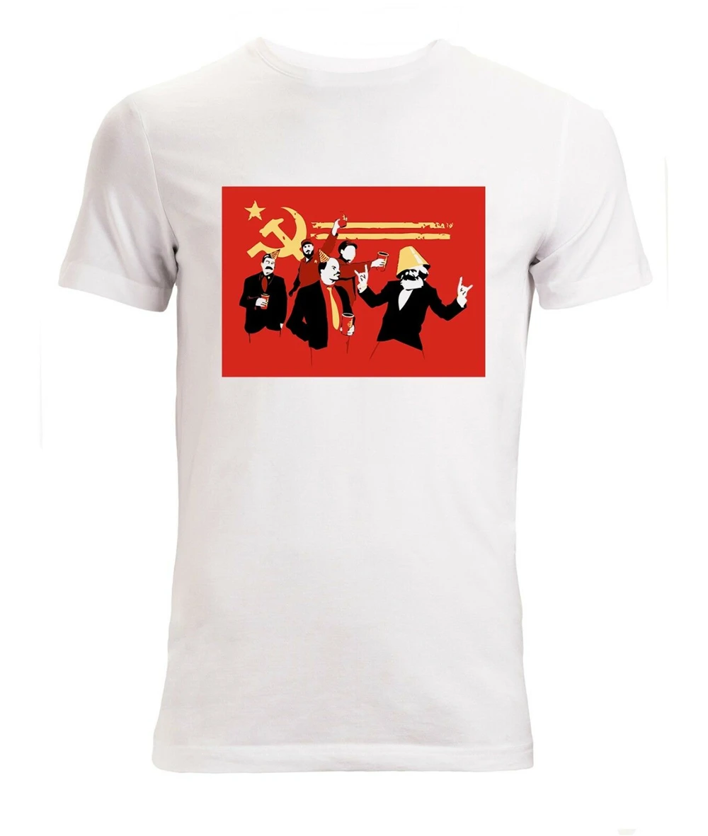 Коммунистические вечерние смешное искусство Ленин Сталин каштро Мужская