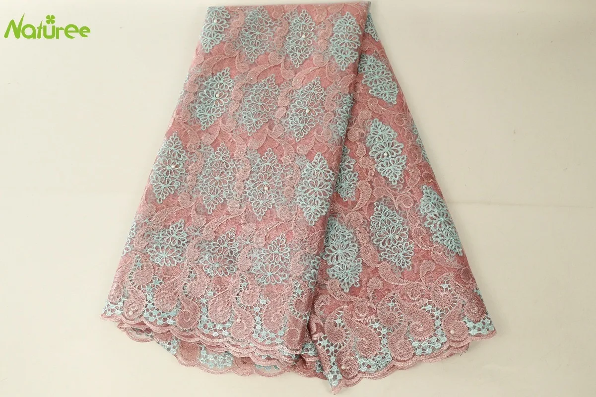 140 см ширина африканский тюль гипюр шнур кружевная ткань по двору нигерийский