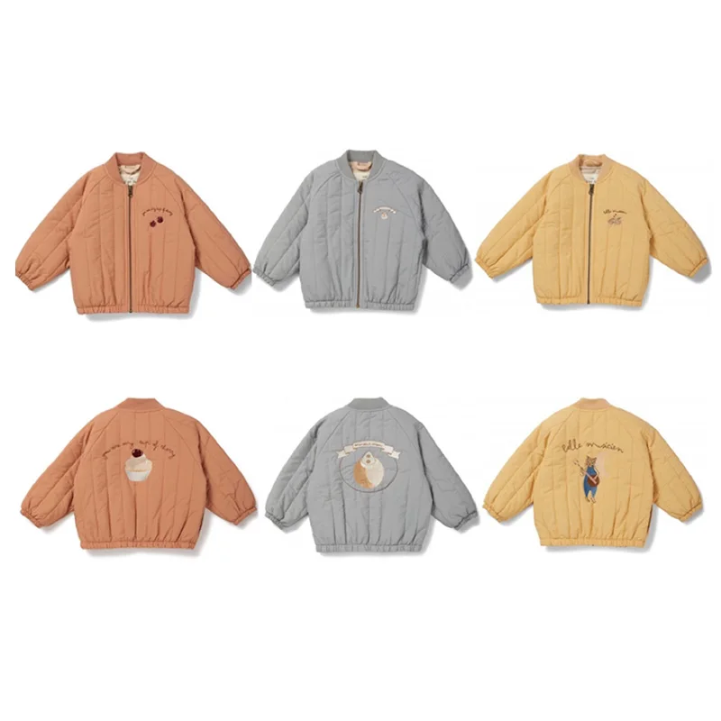 Детская куртка унисекс KS теплая брендовая для мальчиков и девочек с рисунком