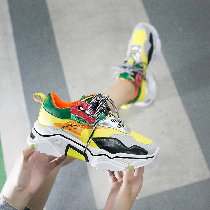 Dad Shoes Woman 2019 Ladies Wild Sneakers Women Breathable Mesh Platform Comfort Casual Chunky Basket Femme | Обувь