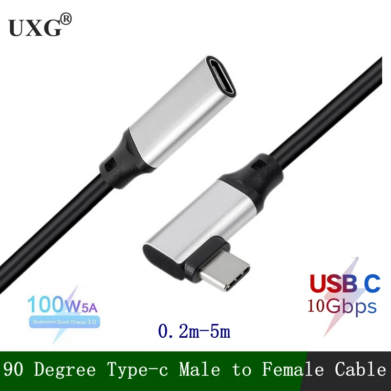 

10Gbps Gen2 Type-C USB 3.1 Male To USB-C Female Extension Data 100W Charging OTG Cable Extender Cord Reversible Design 1m 2m 5m