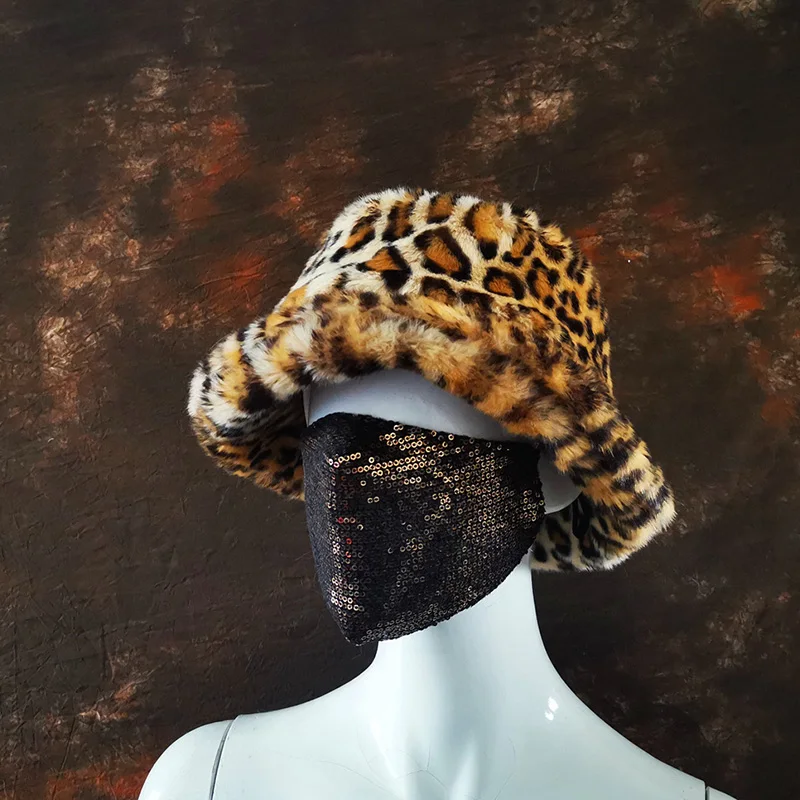 

Women Men Fashion Winter Faux Fur Bucket Hat Fox Rabbit Solid Thickened Soft Warm Fishing Cap Outdoor Vacation Girl Hat