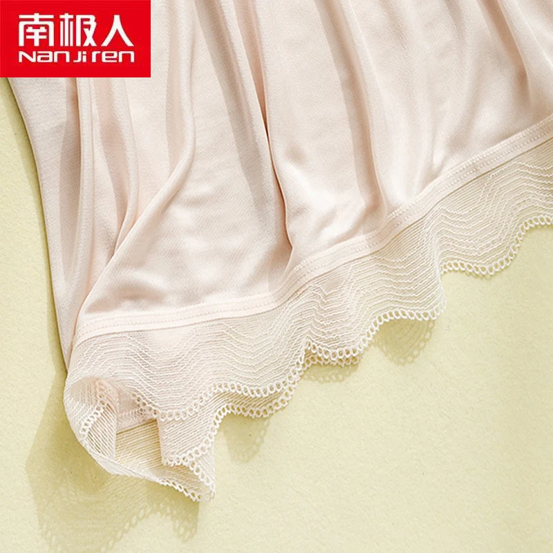 

Nanjiren Women Underwear One-Piece Flower Silk Vest Comfortable V-Neck Casual Home Cool Breathable Solid Color Girls Vest Bra