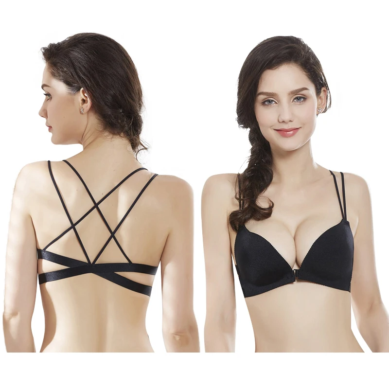 Сексуальные Бесшовные бюстгальтеры с открытой спиной для женщин перекрестным