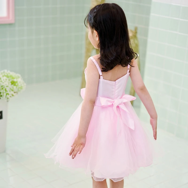 Модное Вечернее платье для девочек розовое свадебное на день рождения летняя