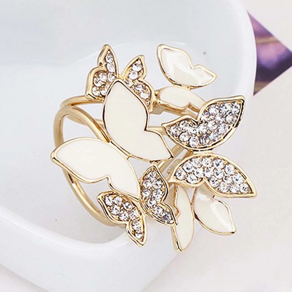 Хрустальная Бабочка золотые круги брошь с застежкой для шарфа булавка Женская