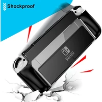 for nintendo switch oled dockable protective case pctpu shell ergonomic handle grip holder ns oled slim cover skin guard pouch