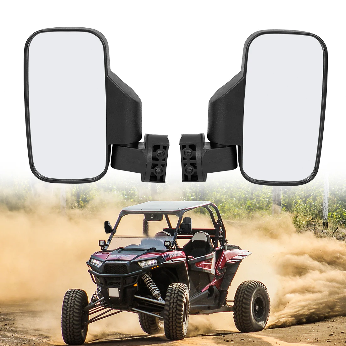 X Автомобильная пара 1 75 &quot2&quot зажим UTV боковое зеркало заднего вида набор