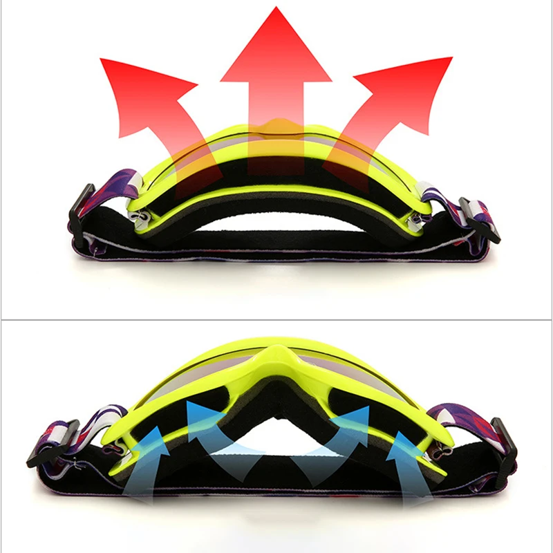 Магнитные лыжные очки незапотевающие большие сферические для сноуборда