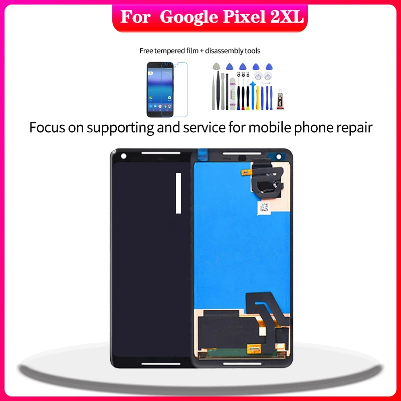 

Original Display For Google pixel 2XL Touch Screen Digitizer Assembly For Google pixel 2XL lcd Replacement With Free Tools
