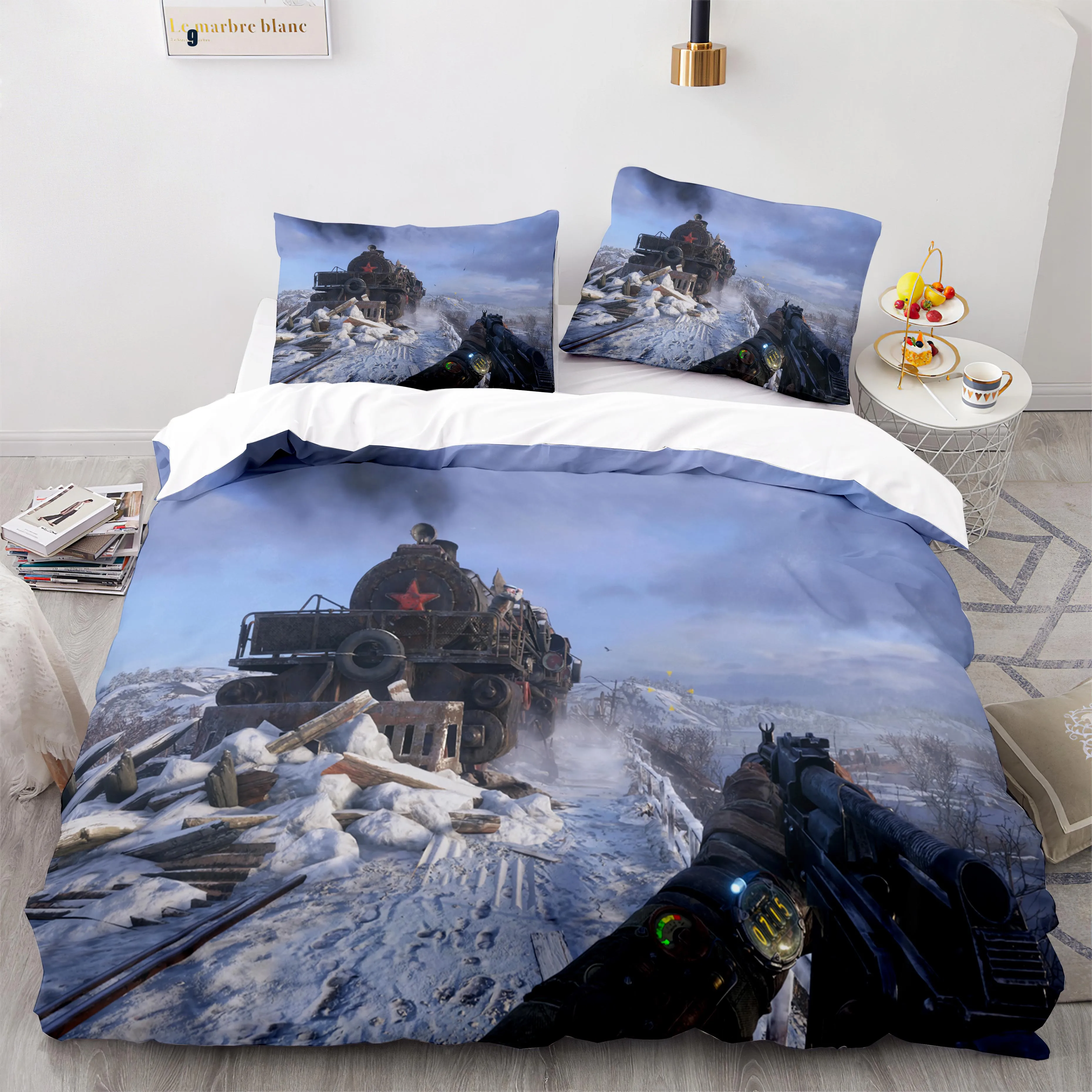 Комплект постельного белья Metro exodus одинарный двойной полноразмерный Королевский