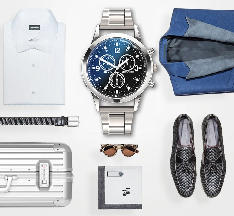 2019 Мужские Аналоговые часы мужские бизнес модные Relogio Masculino роскошные для мужчин |