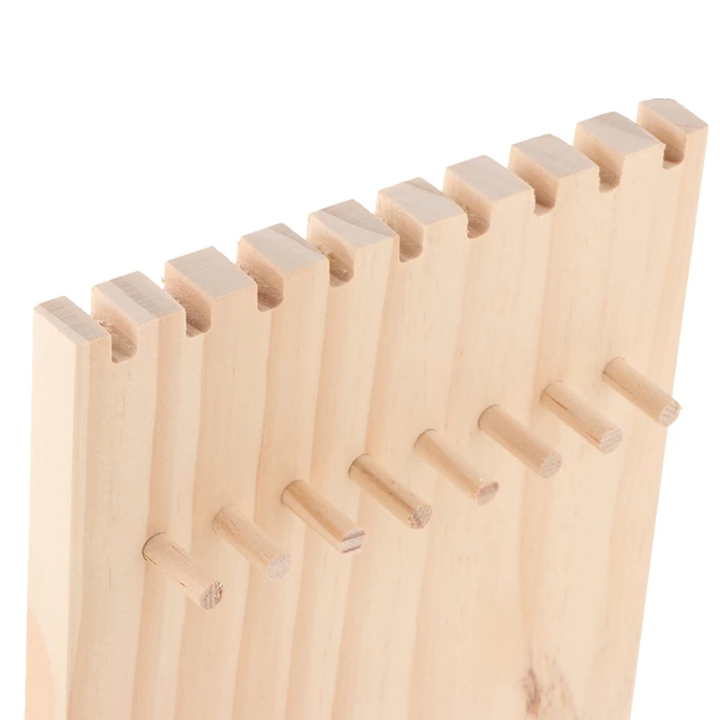 

Wood Jewelry Necklace Pendant Display Stand Holder Rack 9 Hooks for Necklace Pendant Chain Bracelet