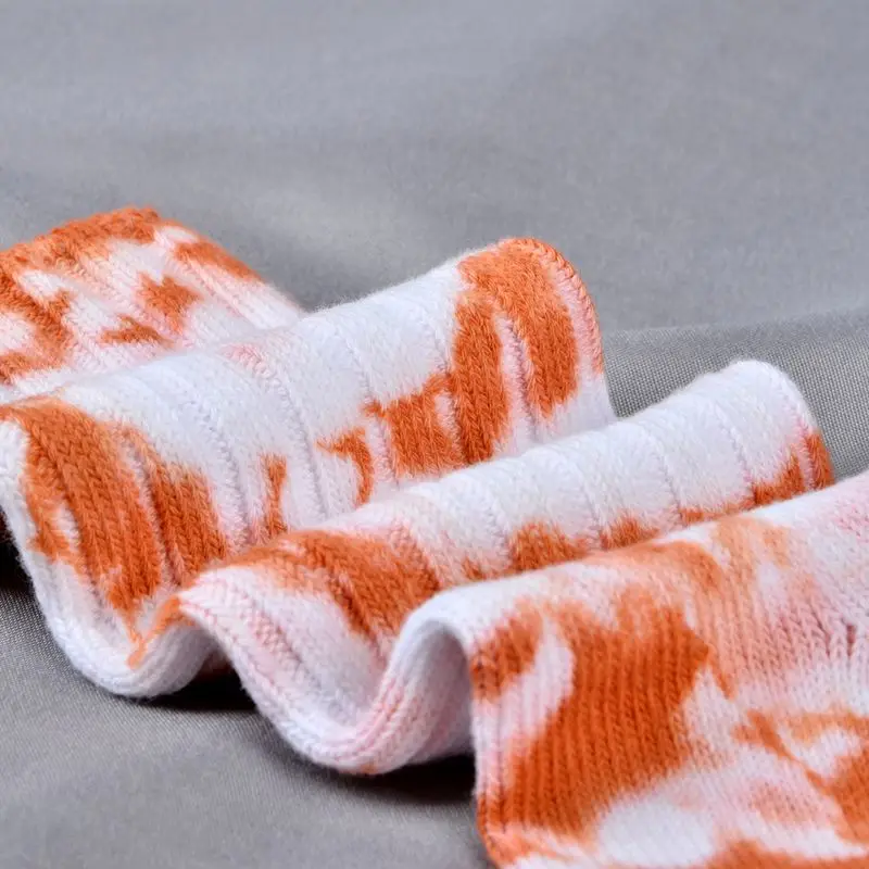 New Tie Dye Socks Mens Cotton Knitted socks Breathable Funny Harajuku Hip Hop Happy Socks Couple Running Cycling Hiking Sox