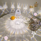 Светодиодный ночник с сенсорным управлением, акриловая Настольная лампа с бриллиантами, декоративсветильник светильник для спальни, прикроватного столика, кофейного цвета, светодиодная настольная лампа с кристаллами, 1-3 шт.