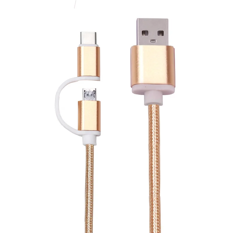 Новый кабель USB Type C QC3.0 для Samsung Galaxy Note 9 S9 2.8A Micro 2 в 1 2A Быстрая зарядка Redmi 7|Кабели