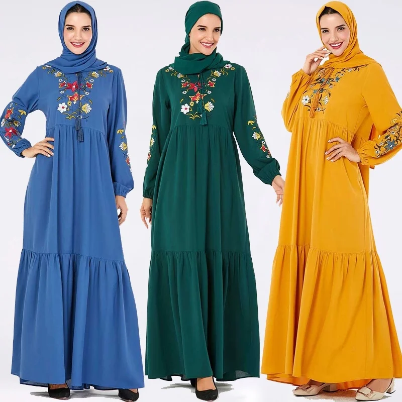 Abaya мусульманский хиджаб платье Дубай Арабский Кафтан Tesettur Elbise турецкий халат
