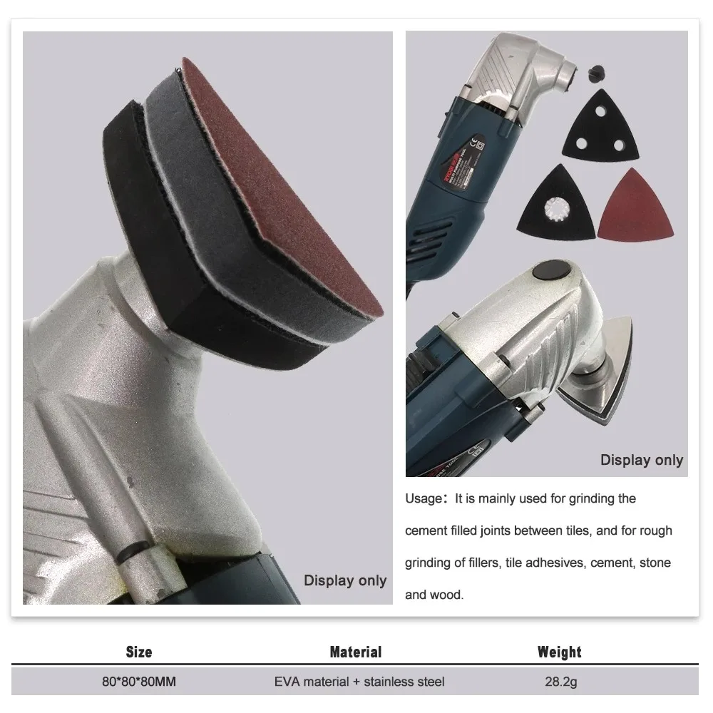 

5pcs Triangular Oscillating Tool Sanding Pad Quick Release Oscillating Tool For Bosch Craftsman Multi Tool