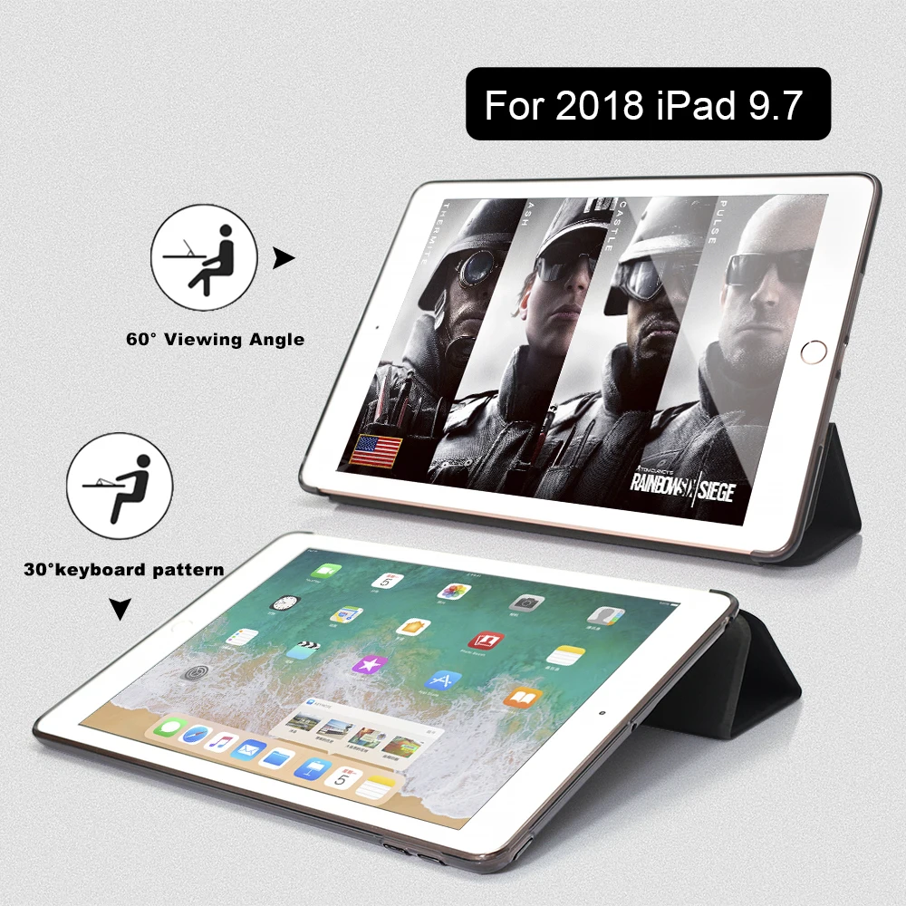 Магнитный чехол для 9 7 2018 iPad 6 го поколения искусственная кожа силиконовая задняя